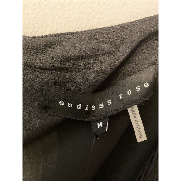 Endless Rose Women’s Black With Gold Tone Buttons Ribbed Jumpsuit Size M - Picture 7 of 8